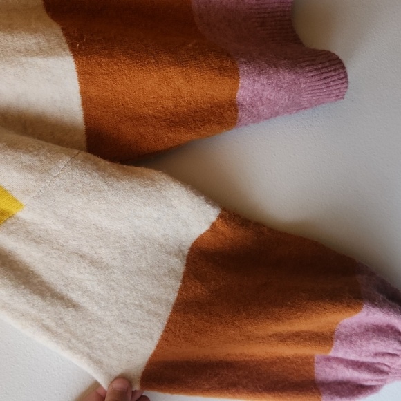 Madewell 'Gladwell' balloon sleeve fuzzy striped sweater - multicolor - Size S - Picture 4 of 10